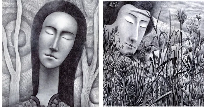 My Abstract Deep Emotional Drawings Using Black Ball Pen