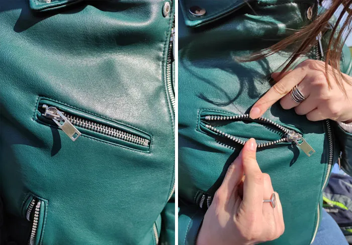 My GF Got This Jacket Because It Has Pockets