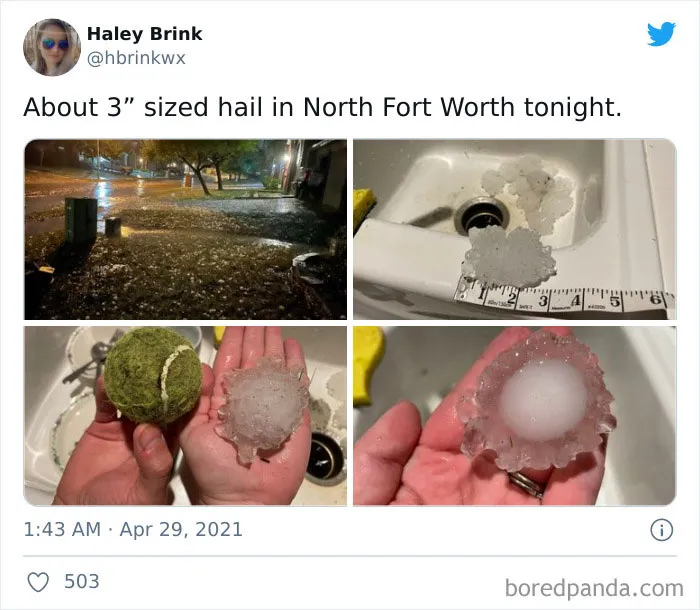 'Gorilla' Hail Struck Texas And Oklahoma Last Night, And This Is How It Looked (30 Pics)