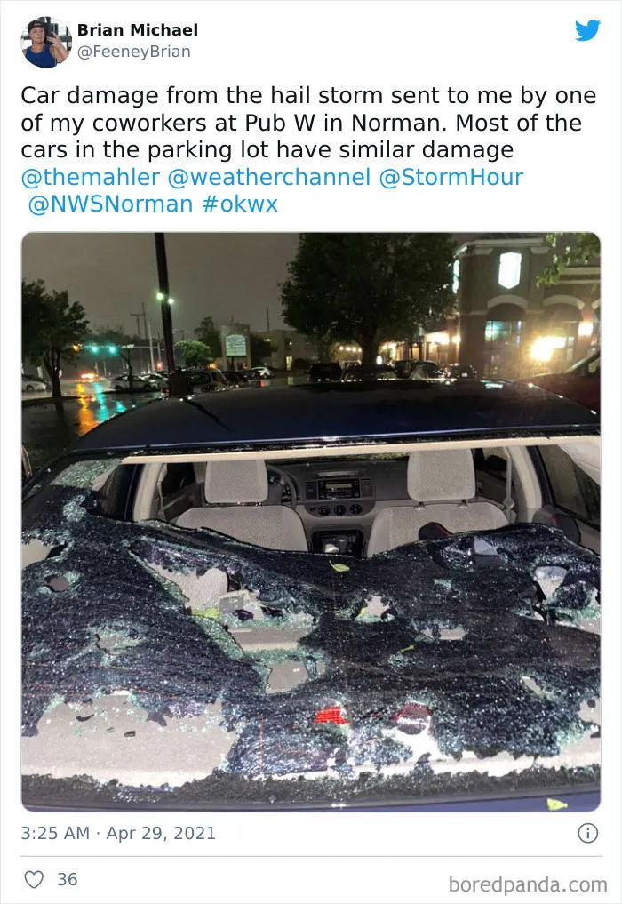 'Gorilla' Hail Struck Texas And Oklahoma Last Night, And This Is How It Looked (30 Pics)
