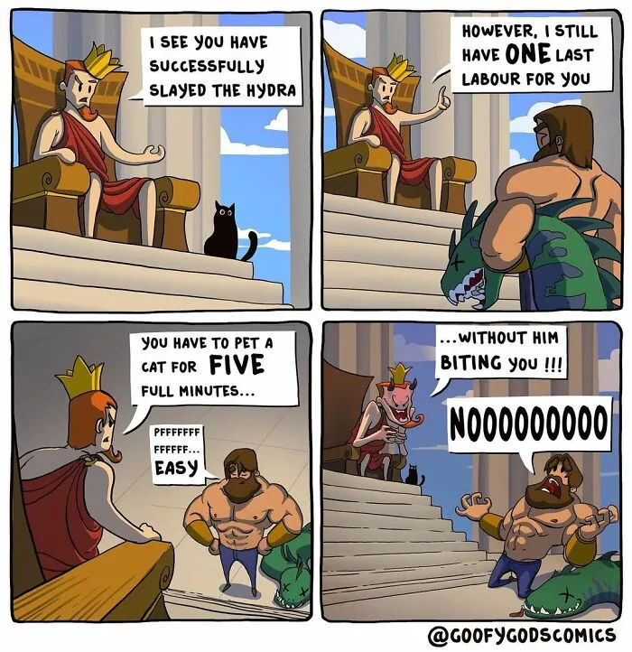 31 "Goofy" Comics About How Gods Deal With Everyday Problems