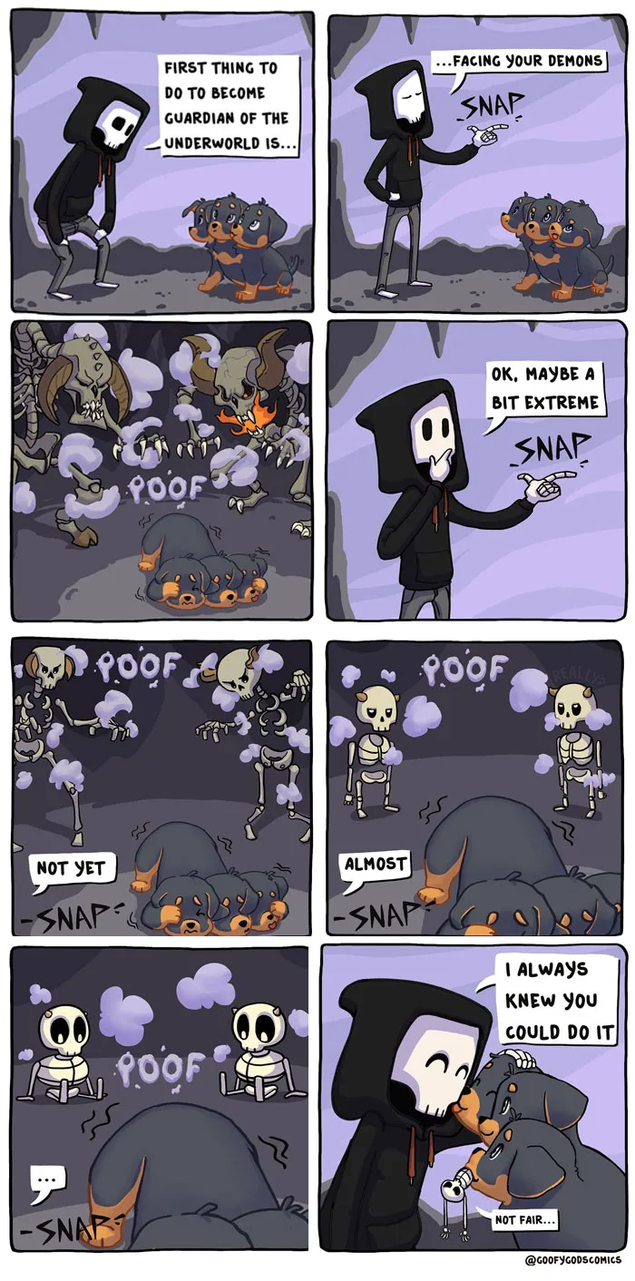 31 "Goofy" Comics About How Gods Deal With Everyday Problems
