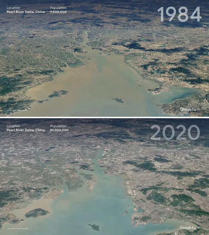 Delta del río Perla, China