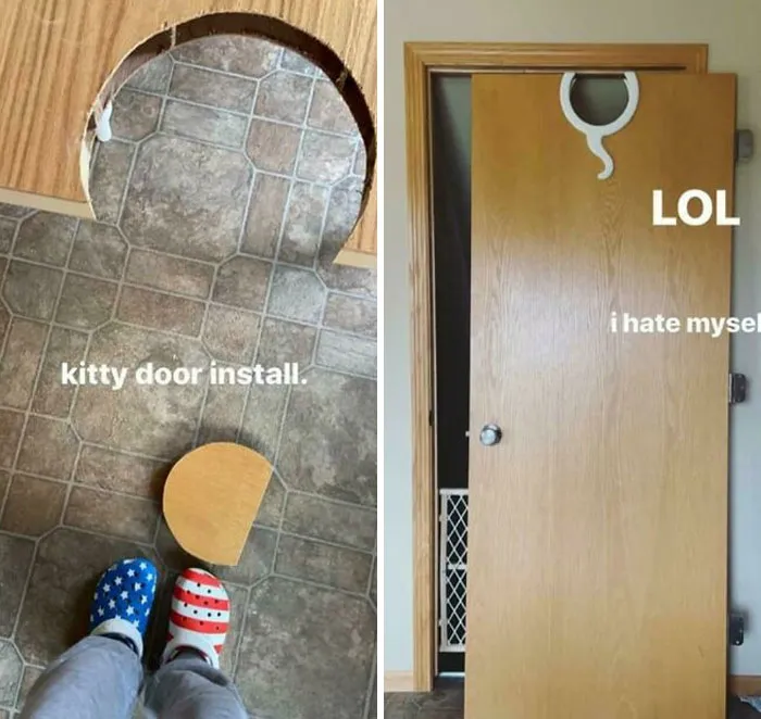 Fallo instalando la puerta para el gato