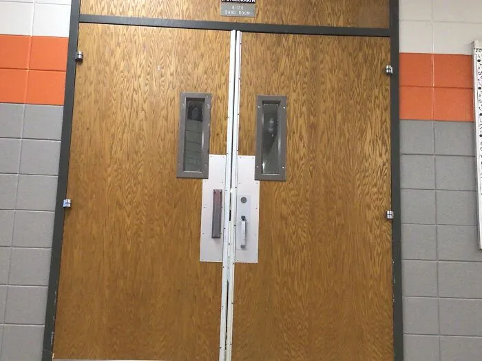 In Front Of The Band Room Doors