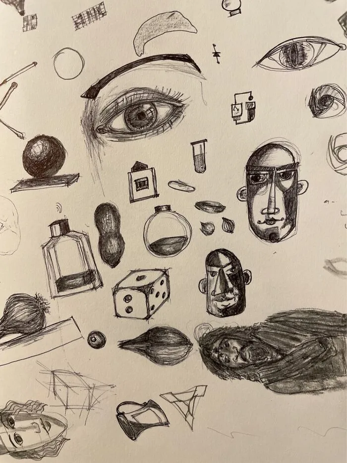 Picture Itself Isnt Scary But A Very Nervous Meeting When I Doodled It. Spooks Me When I See It