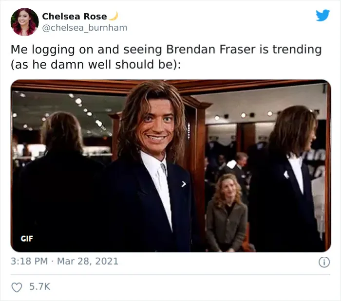 The Internet Just Made Brendan Fraser Go Viral Simply For Being Awesome, And Here Are 30 Of The Best Tweets