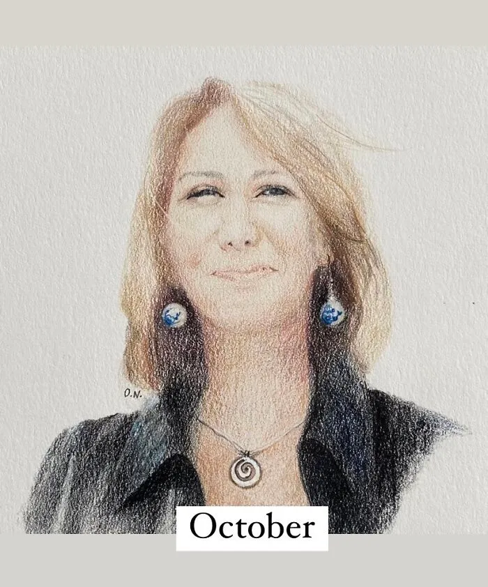 I Used Colored Pencils To Make 12 Portraits Of My Friends For A Whole Year