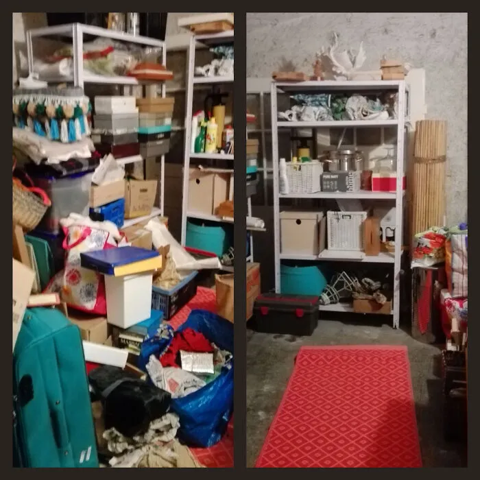 My Storage Room. Decluttering Madness. During & After. Still So Much To Let Go.
