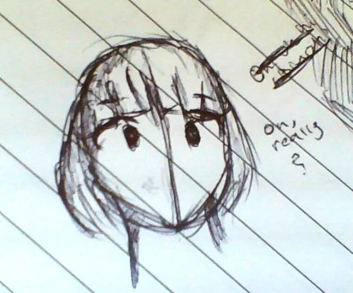 It's Just A Rough Sketch But This Is Basically What I Look Like Except I Have Round Glasses And My Hair Is A Lot Longer