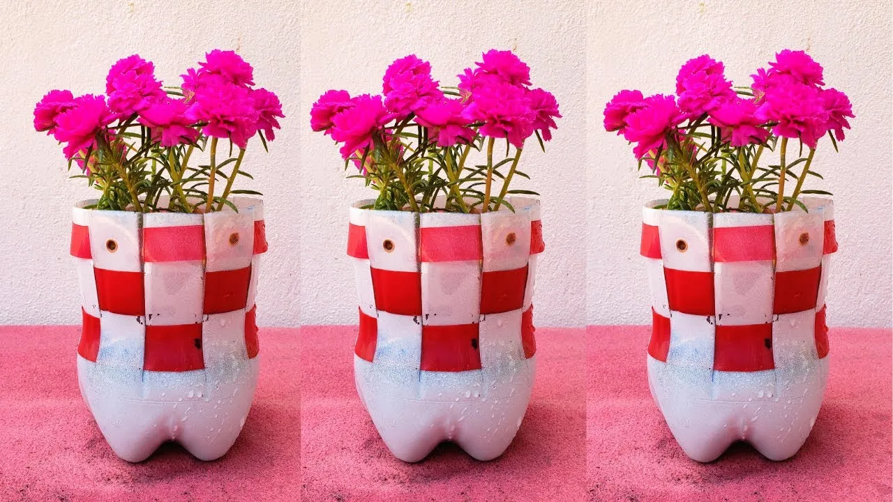 Recycle Plastic Bottles Craft/ Recycle Plastic Bottles Into Useful Flower Pot For Beginner