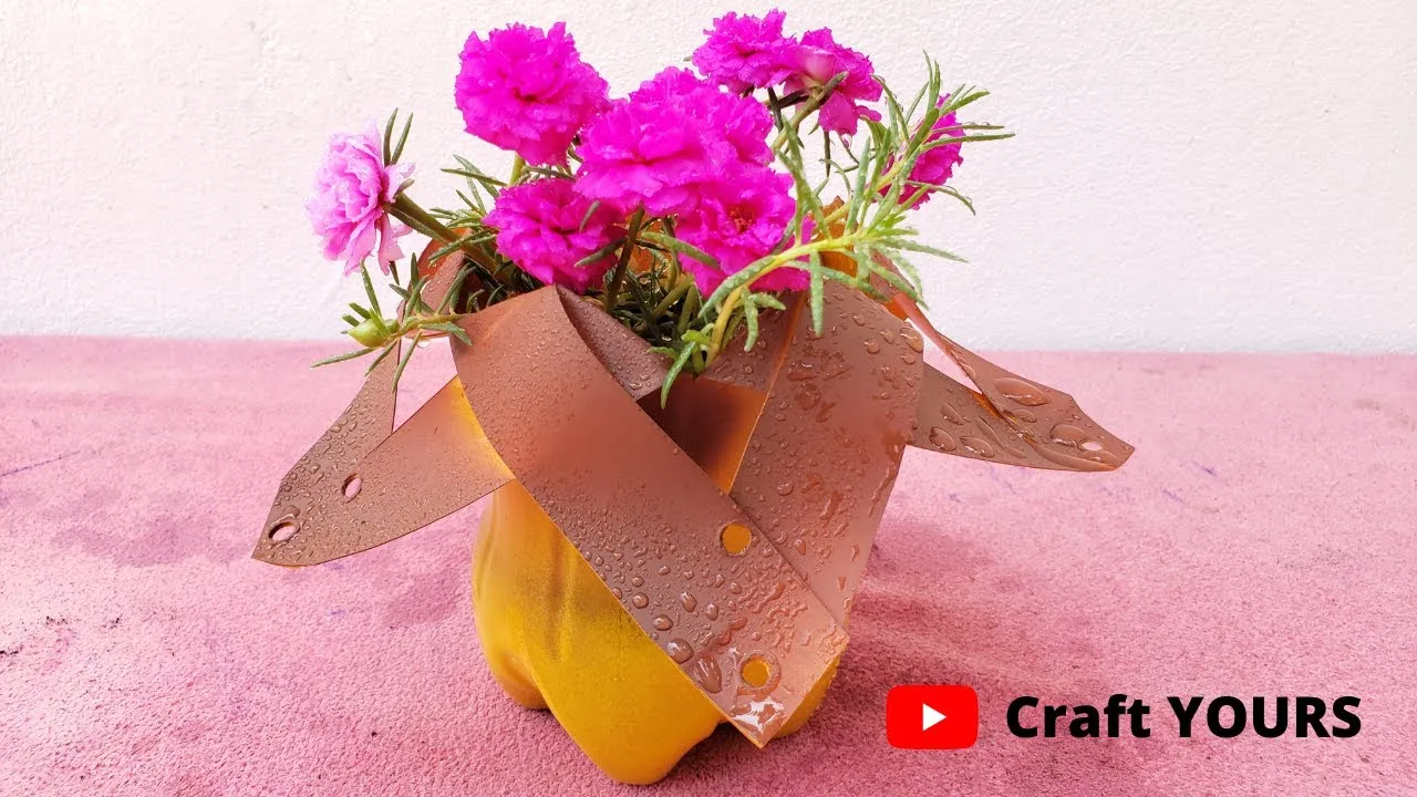 DIY Flower Pot | How To Make Flower Pot With Bottle | Portulaca
