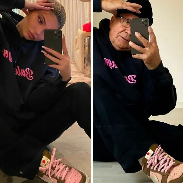 Guy Shares His Grandpa's Celebrity Style Recreations, Gets 1 Million Instagram Followers (11 Pics)
