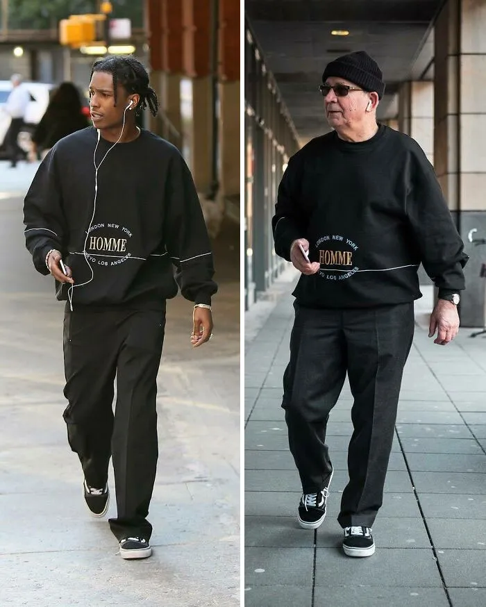 Guy Shares His Grandpa's Celebrity Style Recreations, Gets 1 Million Instagram Followers (11 Pics)
