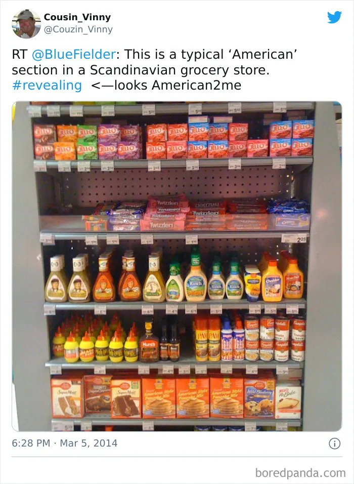 What The "American Food" Section Looks Like In Different Countries