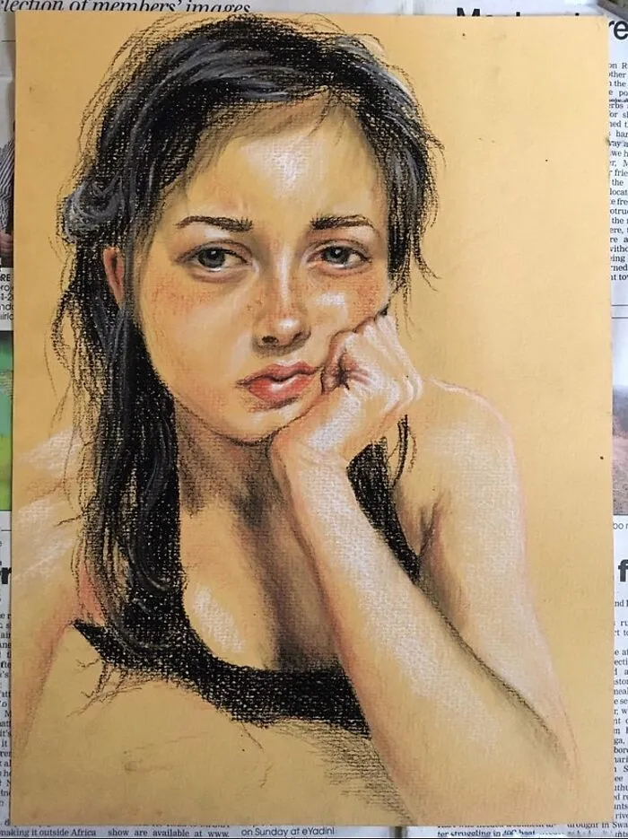 “Jenny”.  Chalk Pastel.