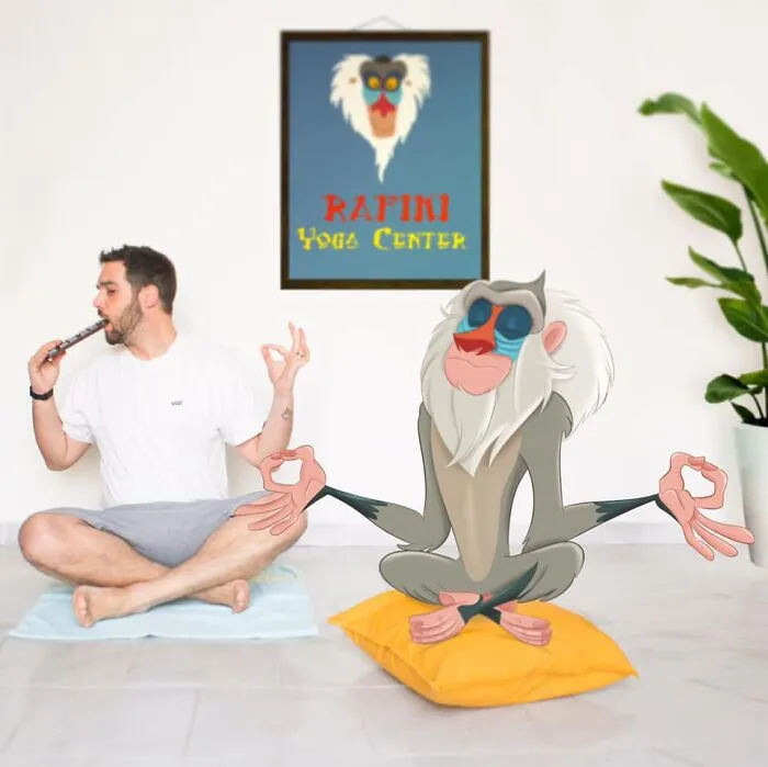 Guy 'Hangs Out' With Disney Characters In 30 Pics (New Pics)