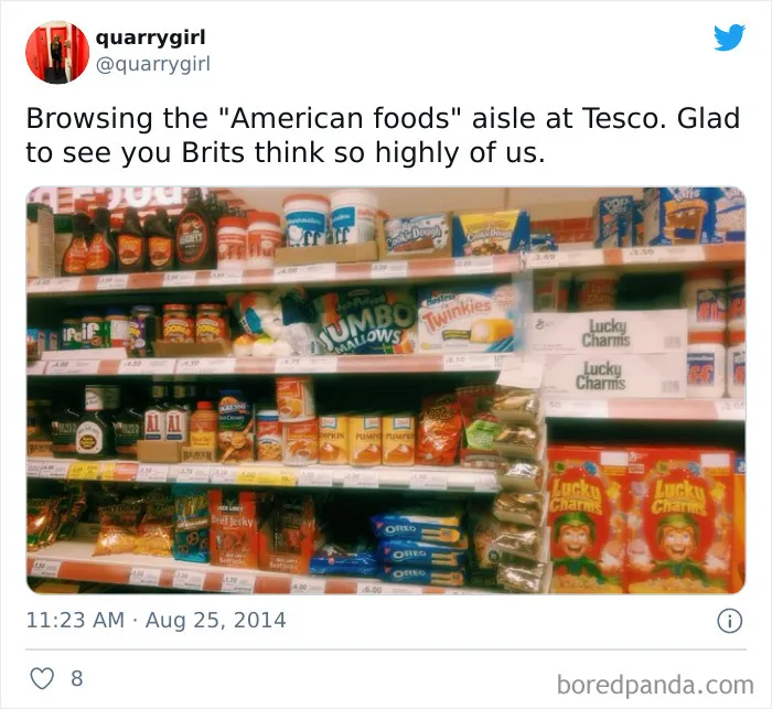 What The "American Food" Section Looks Like In Different Countries
