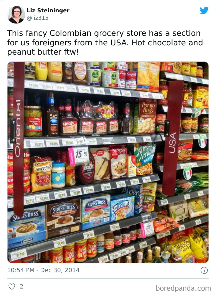 What The "American Food" Section Looks Like In Different Countries