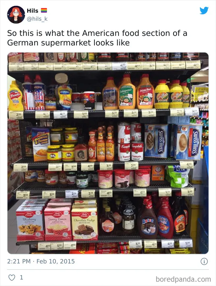 What The "American Food" Section Looks Like In Different Countries