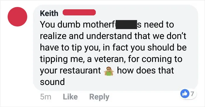 Seen On A Facebook Post On How People Should Tip Their Servers 20%