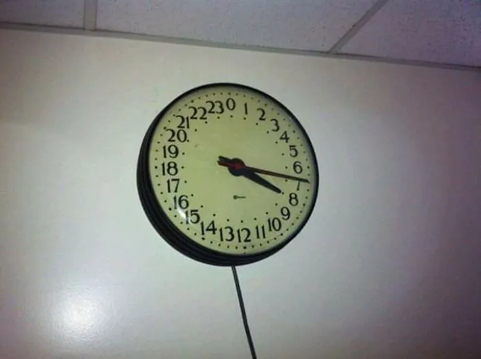 Un reloj de 24 horas...
