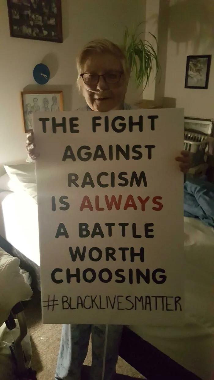 Mi abuela no puede protestar en la calle, pero quiere mostrar su solidaridad y apoyo
