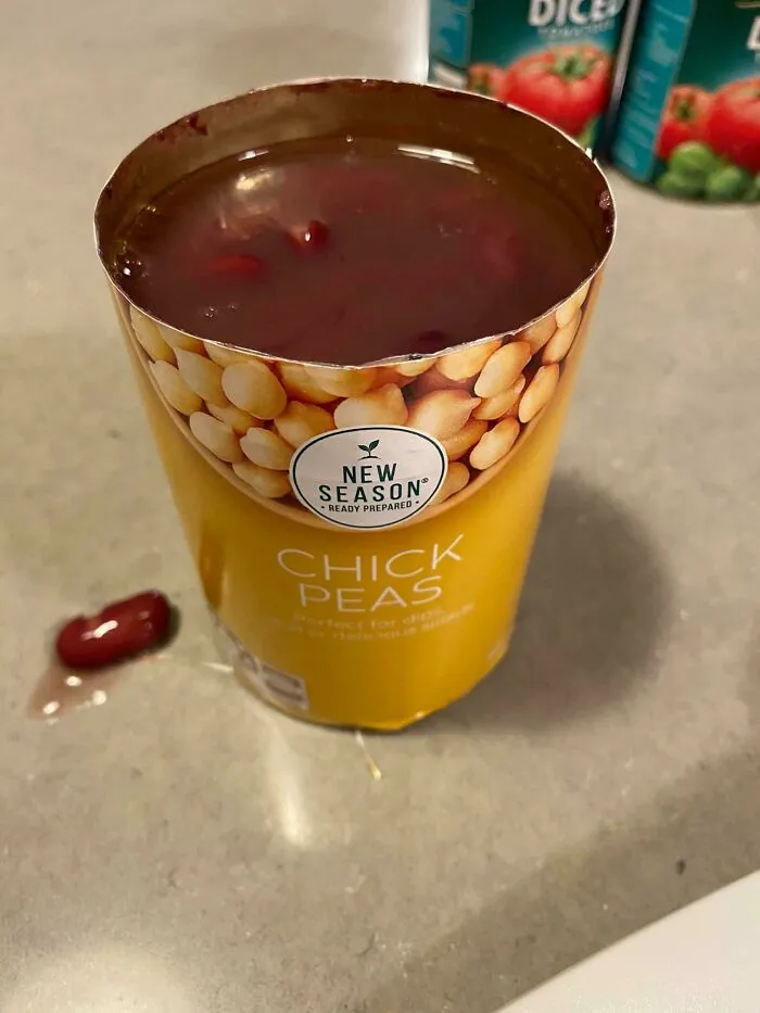 Abrí mi lata de garbanzos y, en su lugar, encontré frijoles