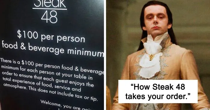 Steakhouse Puts Up A Sign That Asks Customers To Spend $100 Per Person Minimum, Gets Roasted Like Steak