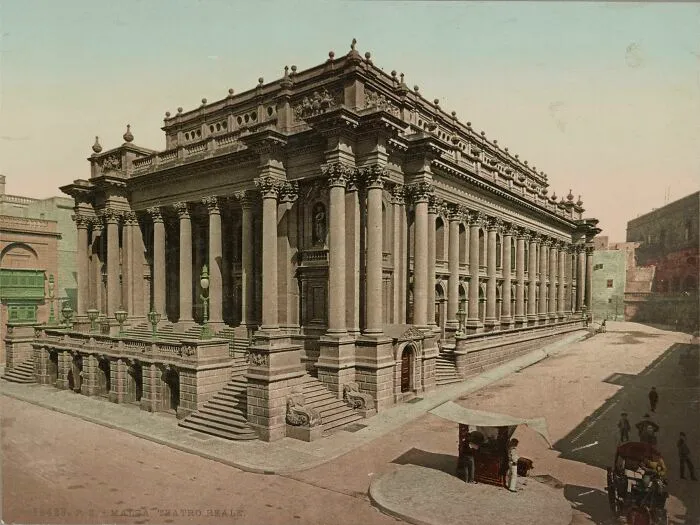 The Royal Opera House In Valletta, Malta (1911). Built In 1866, It Was Destroyed In World War II From A Direct Hit By Luftwaffe Bombers