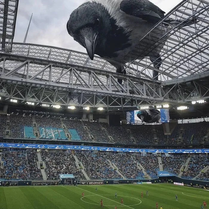 30 Unexpected Photo Manipulations Of Russian Streets Filled With Gigantic Animals By Vadim Solovyev (New Pics)