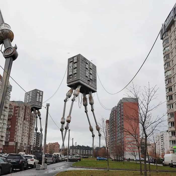 30 Unexpected Photo Manipulations Of Russian Streets Filled With Gigantic Animals By Vadim Solovyev (New Pics)