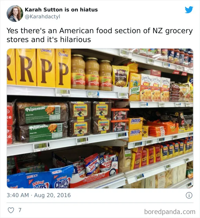 What The "American Food" Section Looks Like In Different Countries