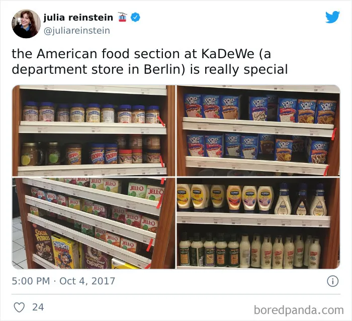What The "American Food" Section Looks Like In Different Countries