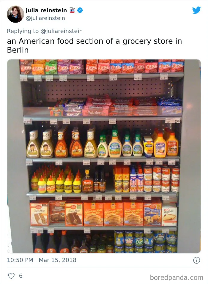 What The "American Food" Section Looks Like In Different Countries