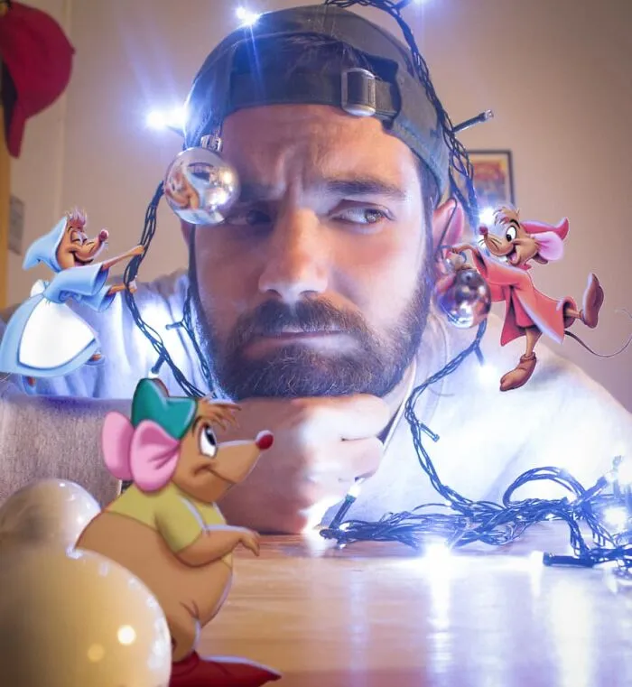 Guy 'Hangs Out' With Disney Characters In 30 Pics (New Pics)