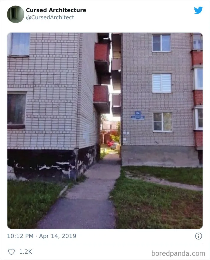 The "Cursed Architecture" Twitter Feed Showcases The Best Of The Worst (40 Pics)
