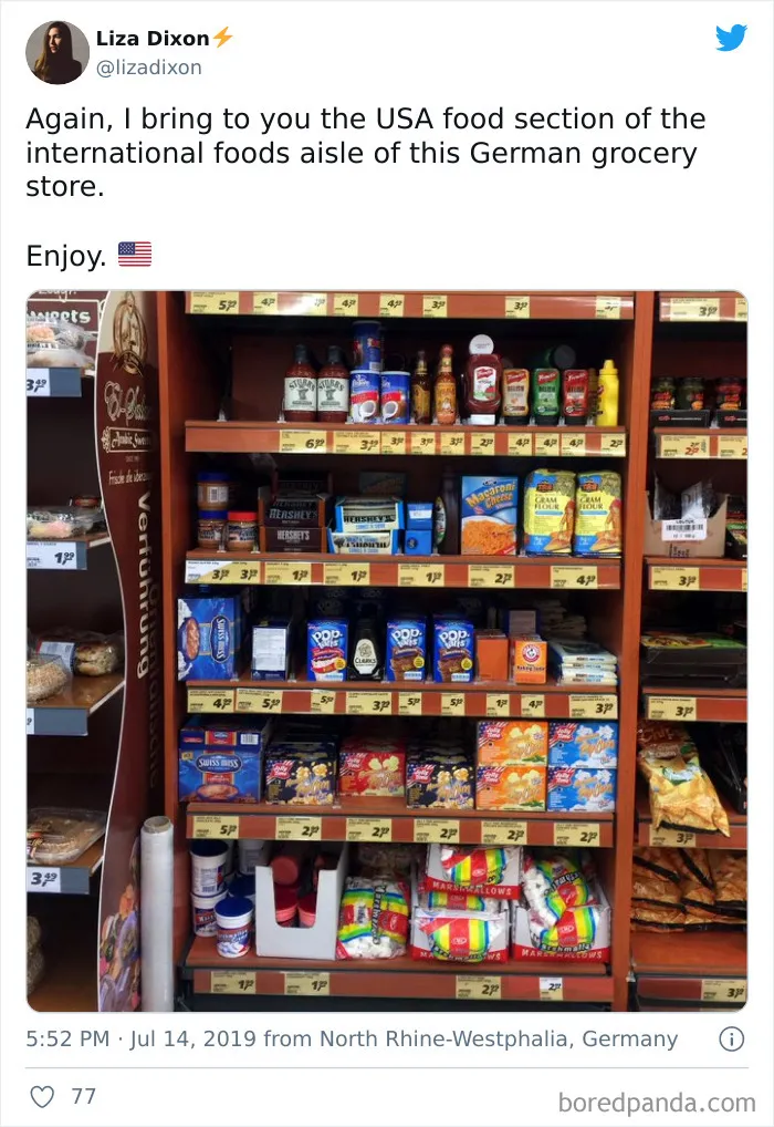 What The "American Food" Section Looks Like In Different Countries