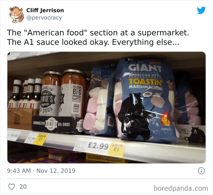 What The "American Food" Section Looks Like In Different Countries