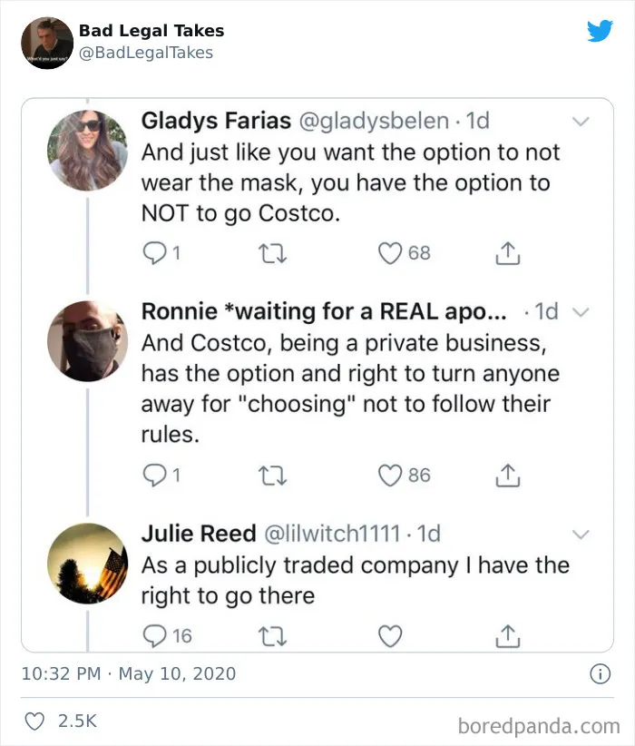 40 Times Overconfident People Gave "Law Advice" And Got Shamed By The "Bad Legal Takes" Twitter Account