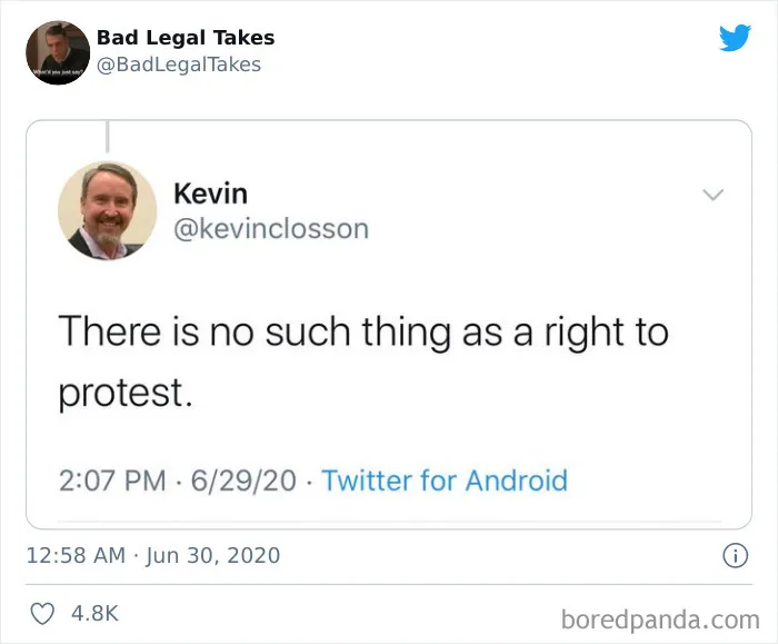 40 Times Overconfident People Gave "Law Advice" And Got Shamed By The "Bad Legal Takes" Twitter Account