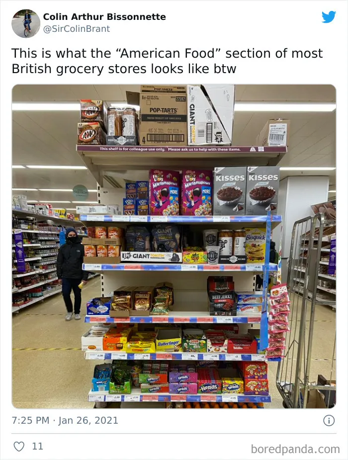 What The "American Food" Section Looks Like In Different Countries