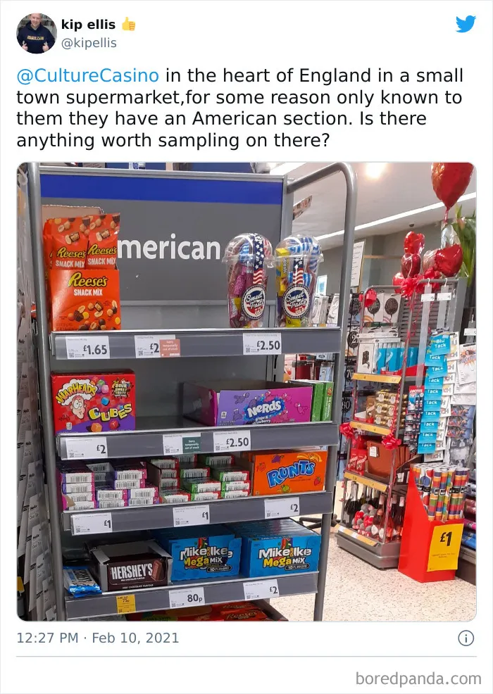 What The "American Food" Section Looks Like In Different Countries
