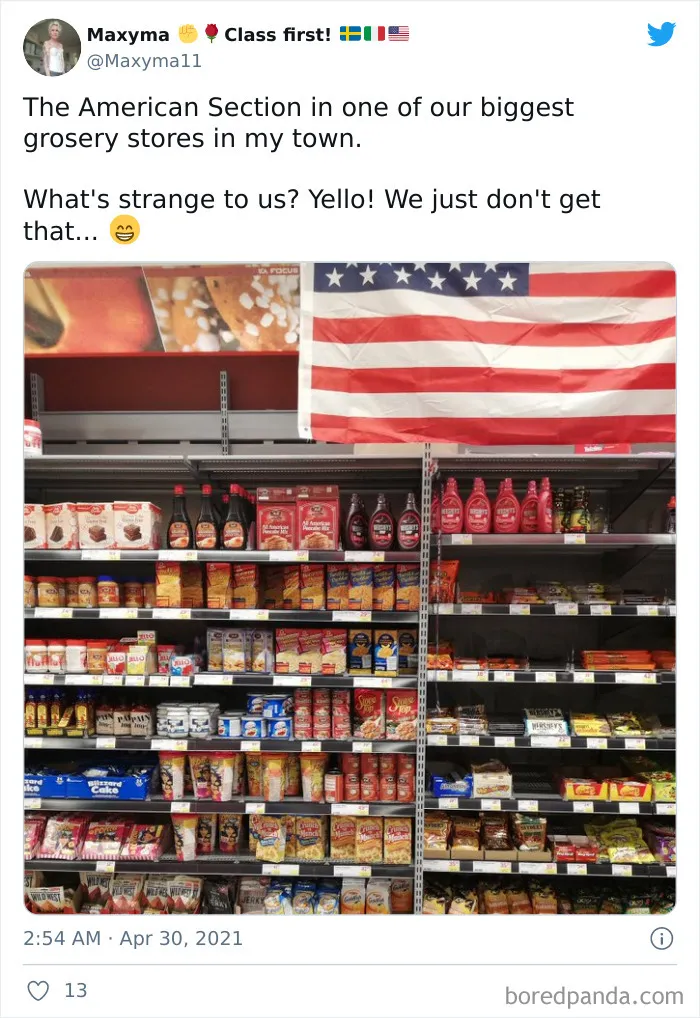 What The "American Food" Section Looks Like In Different Countries