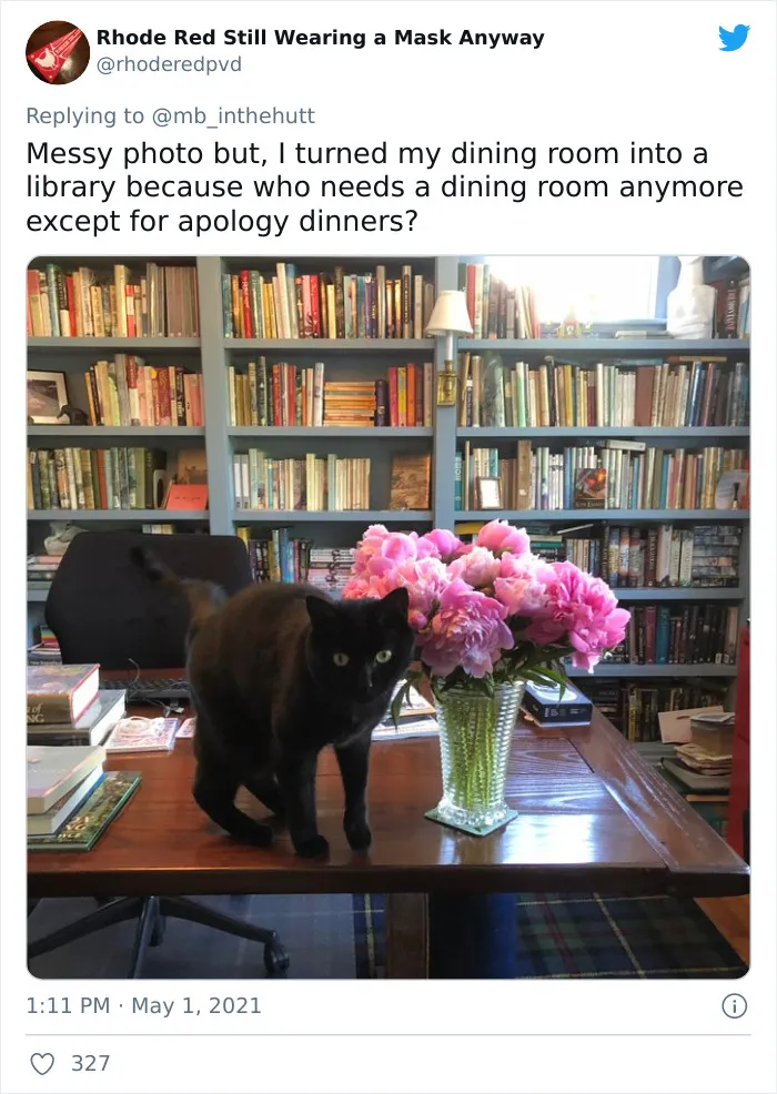 21 People Responded By Showing Their Home Libraries When A Twitter User Shared She Just Finished Hers