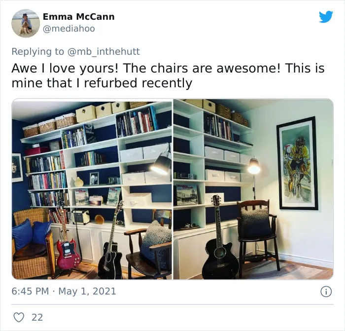 21 People Responded By Showing Their Home Libraries When A Twitter User Shared She Just Finished Hers