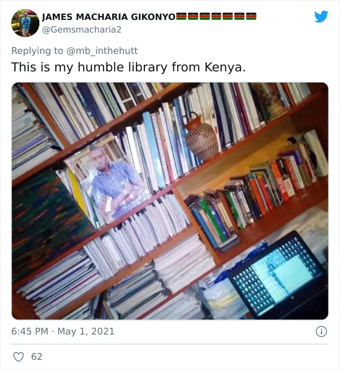 21 People Responded By Showing Their Home Libraries When A Twitter User Shared She Just Finished Hers