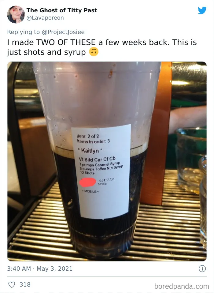 Frustrated Starbucks Baristas Are Shaming Jerk Customers Who Order Drinks That Are 'Very Extra' (30 Pics)