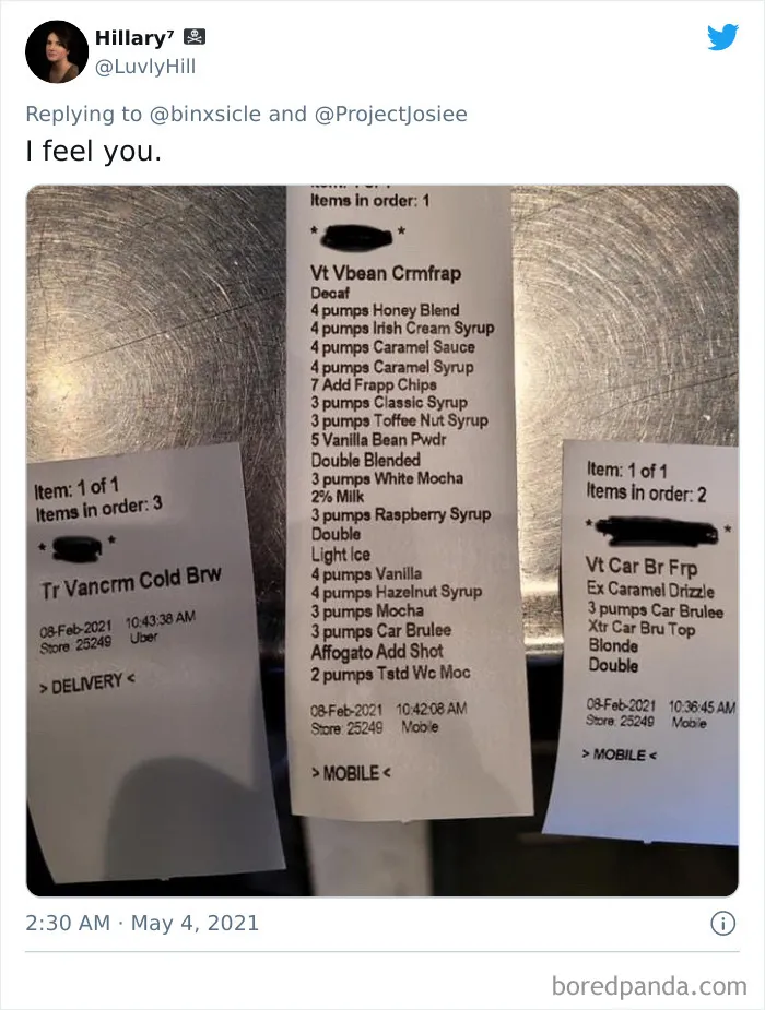 Frustrated Starbucks Baristas Are Shaming Jerk Customers Who Order Drinks That Are 'Very Extra' (30 Pics)