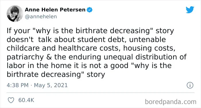 30 Honest Reasons Why People Don’t Want Kids, Tweeted In Response To The News That The US Birth Rate Continues To Plummet